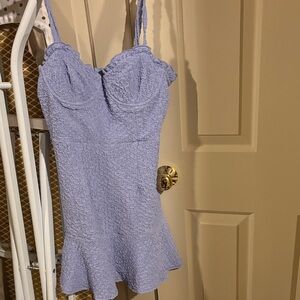 Lush Light Blue Textured Top
